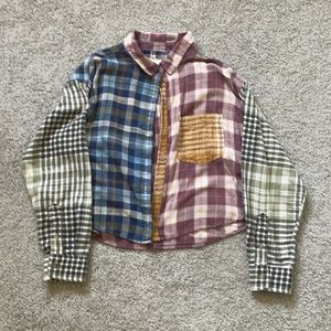 Size Medium American Eagle Cropped Flannel